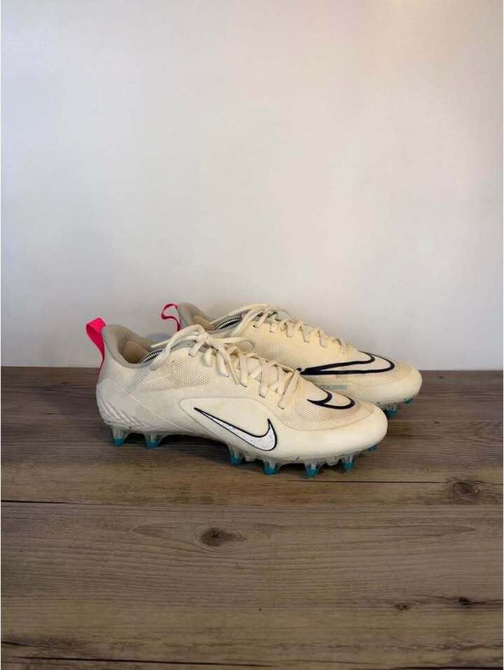 Nike Alpha Huarache 8 Pro LAX Lacrosse Cleats Size 11.5 White CW4439-116